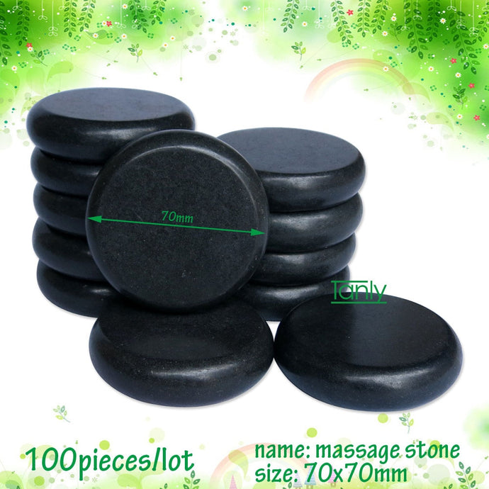 Wholesale Health Stones 100 Pieces 7x7cm Beauty Energy Hot Stone Volcanic Detoxification Energy Stone Beauty Face Massage Tool-Great Rehab Medical