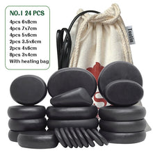 Load image into Gallery viewer, 24pcs/set Hot Stone Massage Set Heater Relieve Stress Back Pain Health Care Acupressure Lava Basalt Stones for Healthcare-Great Rehab Medical
