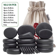 Load image into Gallery viewer, 24pcs/set Hot Stone Massage Set Heater Relieve Stress Back Pain Health Care Acupressure Lava Basalt Stones for Healthcare-Great Rehab Medical
