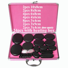 Load image into Gallery viewer, Tontin 24pcs/set Hot stone massage body massage stone set Salon SPA with heating box CE and ROHS health care back massager-Great Rehab Medical
