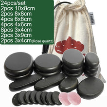 Load image into Gallery viewer, Tontin 24pcs/set Hot stone massage body massage stone set Salon SPA with heating box CE and ROHS health care back massager-Great Rehab Medical
