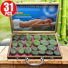 Load image into Gallery viewer, Tontin 31pcs/set Jade glaze hot stone massage massager back massageador Health stones for massage spine basalt lava stone spa-Great Rehab Medical
