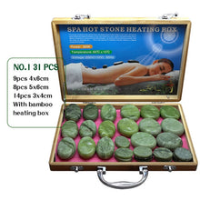 Load image into Gallery viewer, Tontin 31pcs/set Jade glaze hot stone massage massager back massageador Health stones for massage spine basalt lava stone spa-Great Rehab Medical
