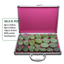 Load image into Gallery viewer, Tontin 31pcs/set Jade glaze hot stone massage massager back massageador Health stones for massage spine basalt lava stone spa-Great Rehab Medical
