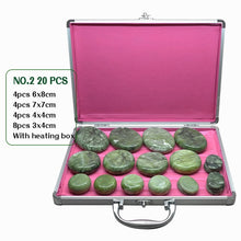 Load image into Gallery viewer, Tontin Jade glaze hot stone massage Set massager back massageador Health Care stones for massage spine basalt lava stone spa-Great Rehab Medical
