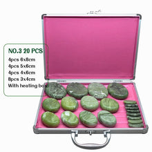 Load image into Gallery viewer, Tontin Jade glaze hot stone massage Set massager back massageador Health Care stones for massage spine basalt lava stone spa-Great Rehab Medical
