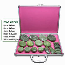 Load image into Gallery viewer, Tontin Jade glaze hot stone massage Set massager back massageador Health Care stones for massage spine basalt lava stone spa-Great Rehab Medical
