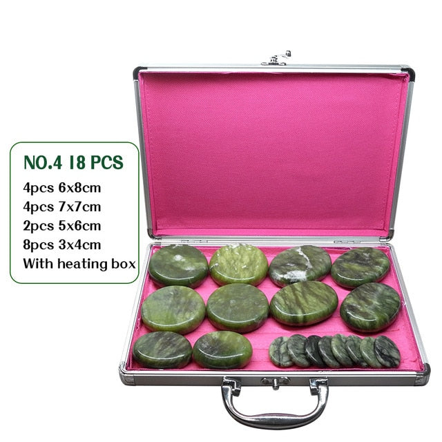 Tontin Hot Stone Massage Set Heater Box Relieve Stress Back Pain Health Care Acupressure Lava Basalt Stones for Healthcare-Great Rehab Medical