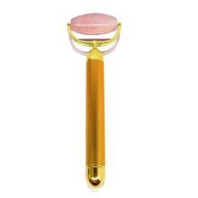 Load image into Gallery viewer, Rose quartz 24K Beauty Bar V Face Artifact Face-Lift Stick Anti Eye Wrinkle Tightening Roller Facial Body Massage Beauty Bar-Great Rehab Medical
