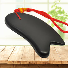 Load image into Gallery viewer, Bian stone massage guasha stone headache relief Massage Guasha plate beauty face tool Natural Black Bian Stone health care-Great Rehab Medical
