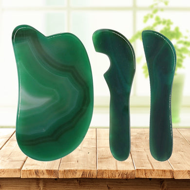 Green agate Roller Slimming Face Massager Lifting Tool Natural Jade Facial Massage Roller Stone Skin Massage Beauty Care GUASHA-Great Rehab Medical