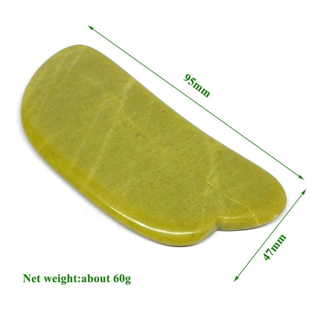 Tontin natural Green stone Slimming Lifting Tool Natural Massage Roller Stone Skin Massage Beauty Care GUASHA scraper home-Great Rehab Medical