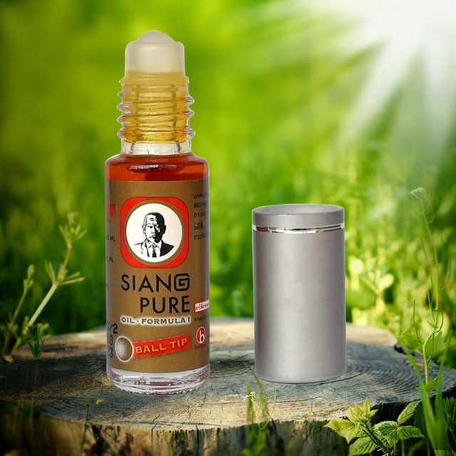 SIANG PURE balm oil mint Refreshing Influenza Cold Headache Dizziness Muscle Relax painEssential Oil headache relief Fatigue-Great Rehab Medical