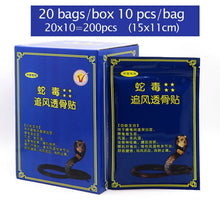 Load image into Gallery viewer, Vietnam snake venom Patch Meridians Lumbar Pain Relief Back/Neck Muscular Pain relieving Health Care 10pcs/bag-Great Rehab Medical
