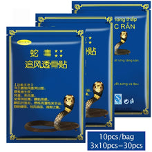 Load image into Gallery viewer, Vietnam snake venom Patch Meridians Lumbar Pain Relief Back/Neck Muscular Pain relieving Health Care 10pcs/bag-Great Rehab Medical
