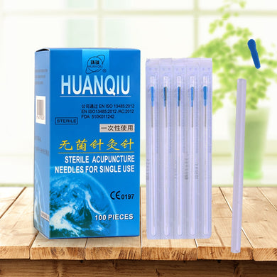 100pcs/box with tube acupuncture Needle disposable Needle acupuncture Beauty Massage Needle health care healthcare moxibustion-Great Rehab Medical