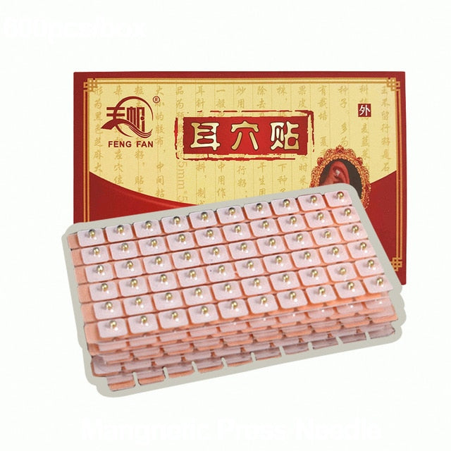 600 pcs Magnets Plated Seeds Sticker Paste Bean Ear massage seed for Acupoint Therapy Auricular Acupuncture-Great Rehab Medical