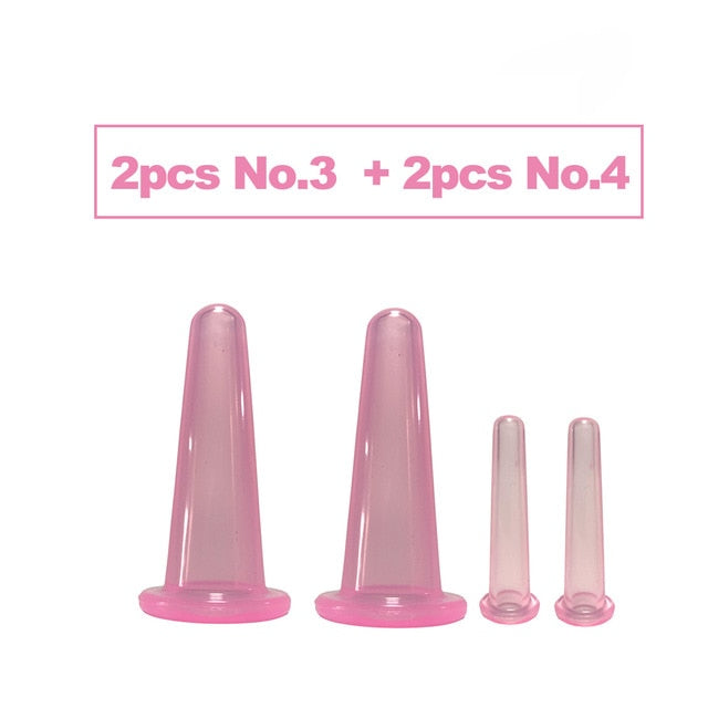 2pcs/4pcs Jar for Massage Body Cups Silicone Vacuum Cupping Ventosas vacuum bank Weight massage Cupping Apparatus vacuum cans-Great Rehab Medical