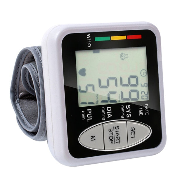 Wrist Sphygmomanometer Blood Presure Meter Monitor Heart Rate Pulse Portable Tonometer BP Pulse Meter BP Monitor Portable-Great Rehab Medical