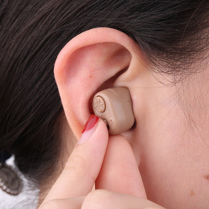 K-86 Digital Ear Hearing Amplifier Mini Hearing Aid ITC Volume Control Personal Sound Amplifier Enhancer Hearing Aid 3 Earplug-Great Rehab Medical