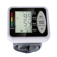 Load image into Gallery viewer, Wrist / Arm Blood Pressure Monitor LCD Digital PulseHeart Beat Rate Meter Device Equipment Tonometer BP Mini Sphygmomanometer-Great Rehab Medical
