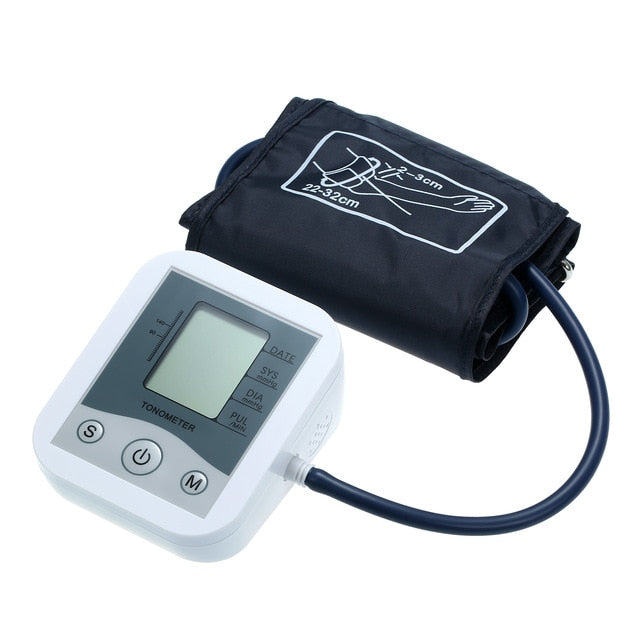 Wrist / Arm Blood Pressure Monitor LCD Digital PulseHeart Beat Rate Meter Device Equipment Tonometer BP Mini Sphygmomanometer-Great Rehab Medical