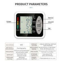 Load image into Gallery viewer, Digital Wrist Blood Pressure Monitor Pulse Heart Beat Rate Meter Device Equipment Tonometer BP Mini Sphygmomanometer Portable-Great Rehab Medical
