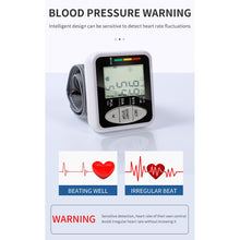 Load image into Gallery viewer, Digital Wrist Blood Pressure Monitor Pulse Heart Beat Rate Meter Device Equipment Tonometer BP Mini Sphygmomanometer Portable-Great Rehab Medical
