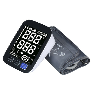 Blood Pressure Monitor Automatic Digital LCD Large Cuff Upper Arm Blood Pressure Monitors BP Heart Rate Pulse Meter Tonometer-Great Rehab Medical