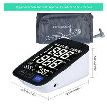 Load image into Gallery viewer, Blood Pressure Monitor Automatic Digital LCD Large Cuff Upper Arm Blood Pressure Monitors BP Heart Rate Pulse Meter Tonometer-Great Rehab Medical
