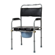 Load image into Gallery viewer, Hospital elderly care commode bath chair adjustable steel disabled medical foldable toilet chair-Great Rehab Medical
