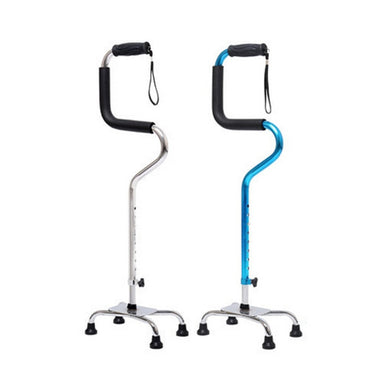 Handicapped free standing quad walking cane support medical four legs old man walking stick-Great Rehab Medical