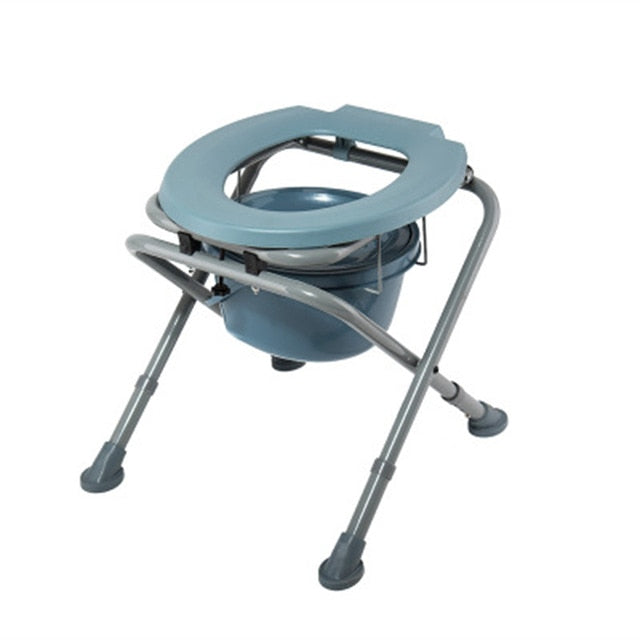 Home care portable easy space-saving folding toilet commode chair for elderly and disabled-Great Rehab Medical