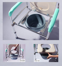 Load image into Gallery viewer, High quality potty toilet commode chair with wheels for disabled and elderly-Great Rehab Medical
